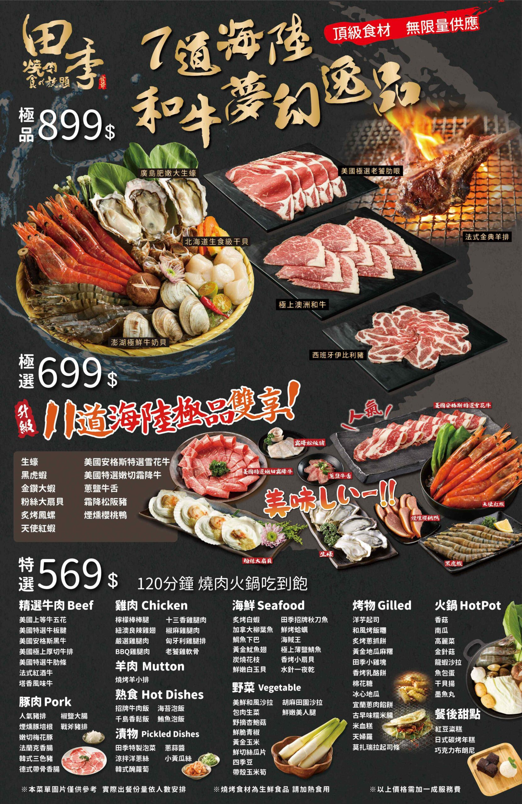 田季發爺桃園中壢店，燒肉吃到飽，飲料無限暢飲，CP值超高！2021菜單 @女子的休假計劃