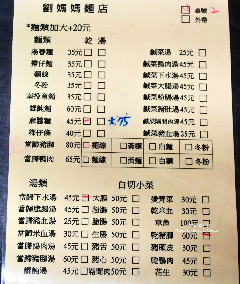 劉媽媽麵店｜沒有招牌是在地人才知道的愛店(菜單) @女子的休假計劃