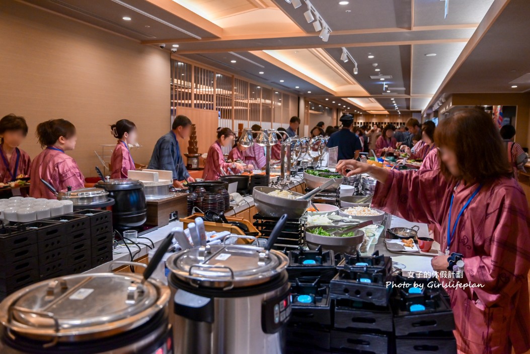 千客萬來 豐洲萬葉俱樂部｜溫泉景觀餐廳，自助餐吃到飽500元有找 @女子的休假計劃