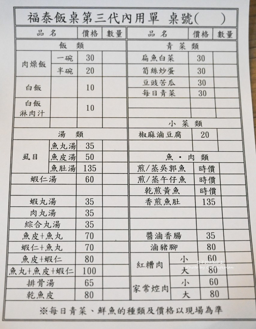 福泰飯桌第三代｜米其林＆500碗推薦在地小吃 @女子的休假計劃