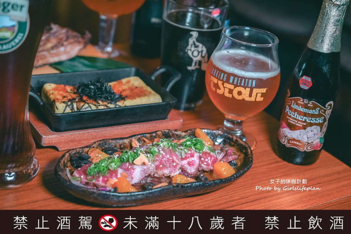 ABV日式居酒館林口長庚店｜全台唯一稻草燒刺身等日式料理，結合300款世界精釀酒(菜單) @女子的休假計劃