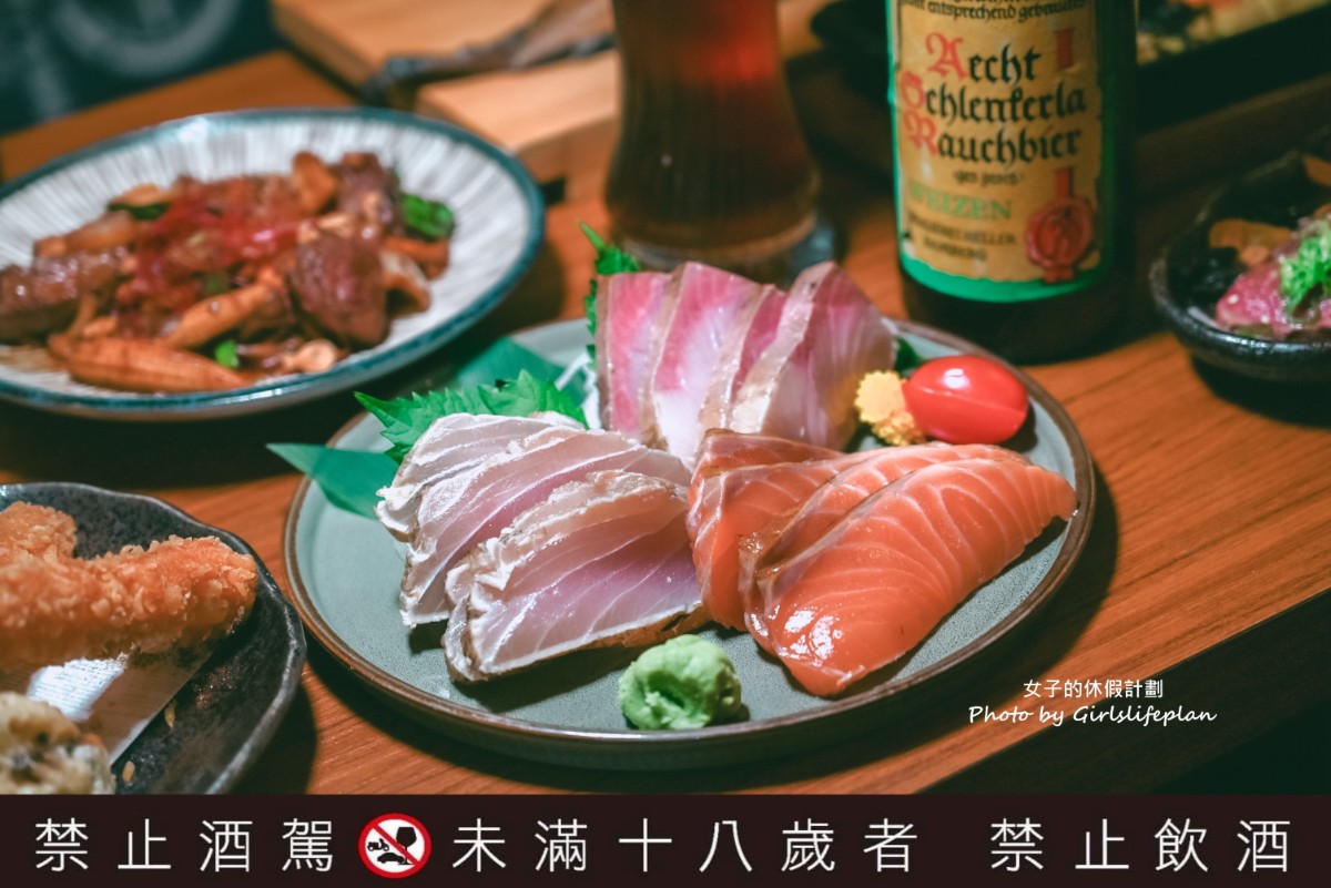 ABV日式居酒館林口長庚店｜全台唯一稻草燒刺身等日式料理，結合300款世界精釀酒(菜單) @女子的休假計劃