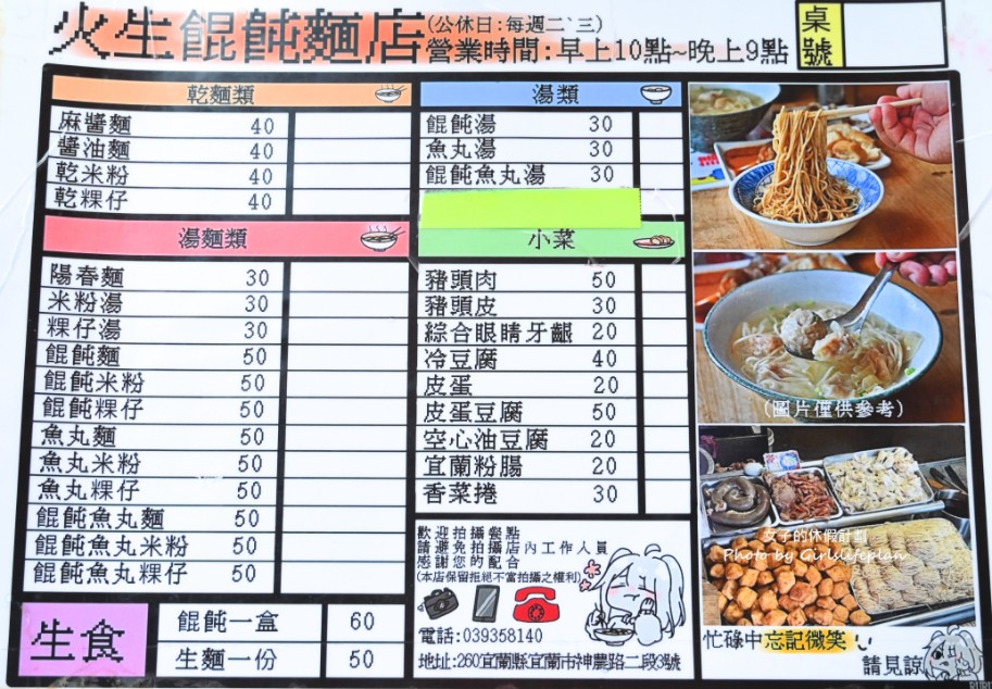 火生餛飩麵店｜在地人認可，傳承第二代50年老店(菜單) @女子的休假計劃